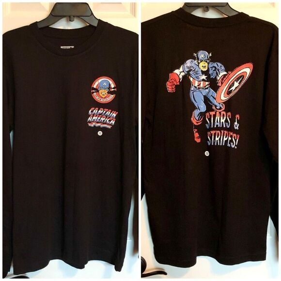 MARVEL X STANCE - NWOT Capt. America Stars & Stripes LS Tee. Mens M/Ladies L - Picture 2 of 16